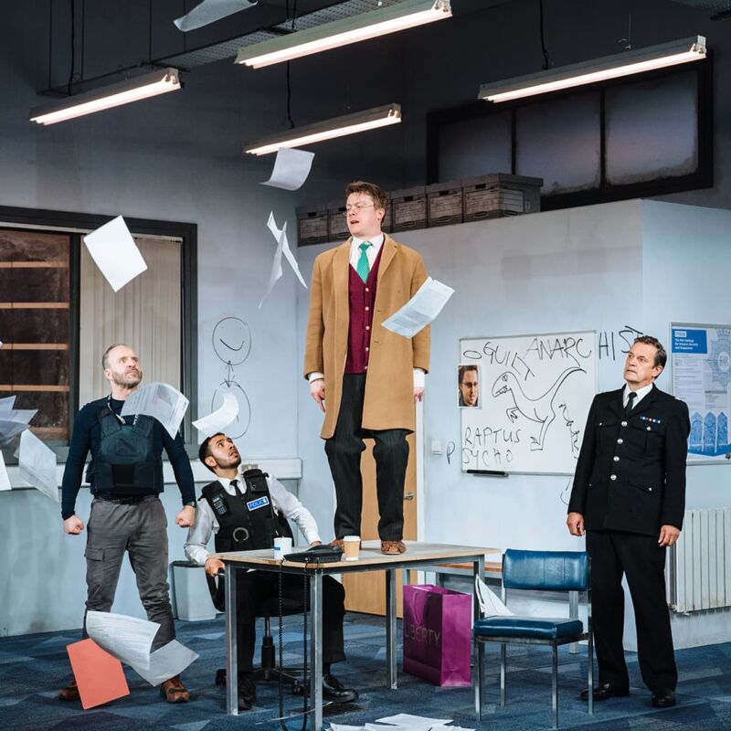 Accidental Death of an Anarchist production shot